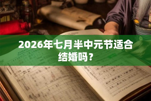 2026年七月半中元节适合结婚吗? 2026年七月半中元节适合结婚吗?
