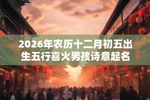 2026年农历十二月初五出生五行喜火男孩诗意起名