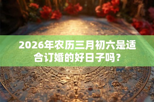 2026年农历三月初六是适合订婚的好日子吗？