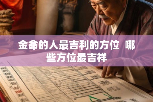 金命的人最吉利的方位  哪些方位最吉祥