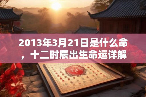 2013年3月21日是什么命，十二时辰出生命运详解