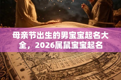 母亲节出生的男宝宝起名大全，2026属鼠宝宝起名