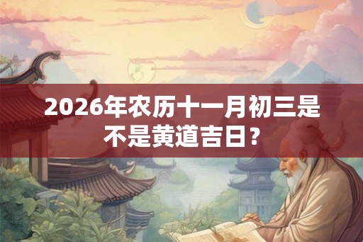 2026年农历十一月初三是不是黄道吉日？