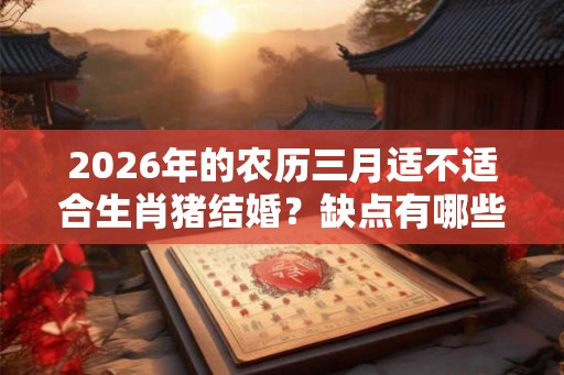 2026年的农历三月适不适合生肖猪结婚?缺点有哪些? 2026年的农历三月适不适合生肖猪结婚?缺点有哪些?