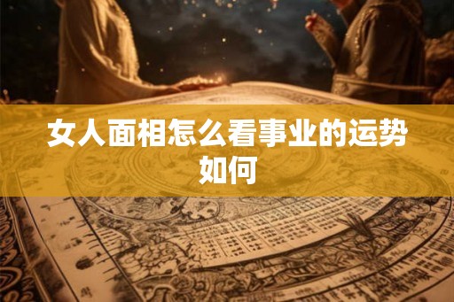 女人面相怎么看事业的运势如何