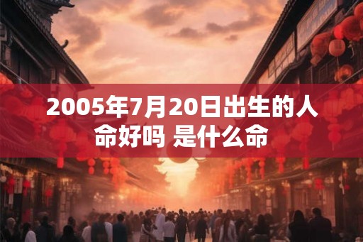 2005年7月20日出生的人命好吗 是什么命