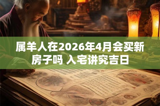 属羊人在2026年4月会买新房子吗 入宅讲究吉日