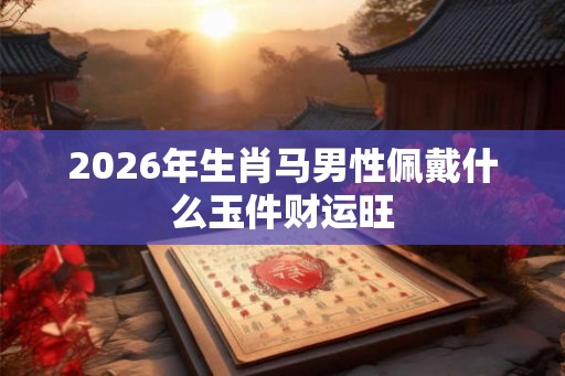 2026年生肖马男性佩戴什么玉件财运旺 2026年生肖马男性佩戴什么玉件财运旺