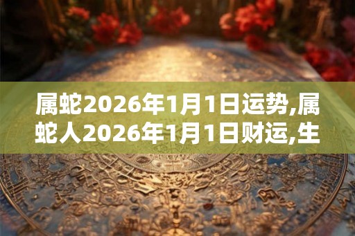 属蛇2026年1月1日运势,属蛇人2026年1月1日财运,生肖蛇2026年1月1日运势