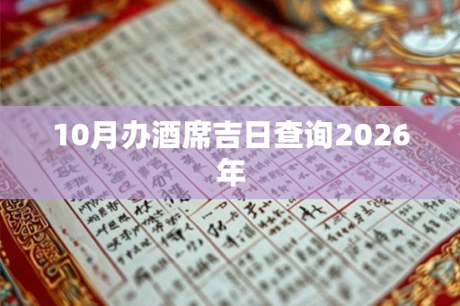 10月办酒席吉日查询2026年