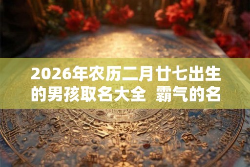 2026年农历二月廿七出生的男孩取名大全  霸气的名字