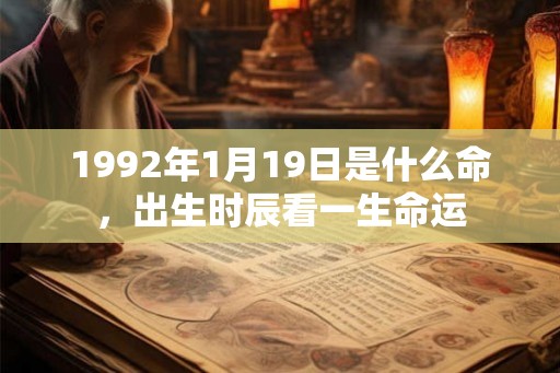 1992年1月19日是什么命,出生时辰看一生命运 1992年1月19日是什么命,出生时辰看一生命运