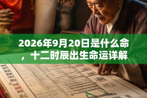 2026年9月20日是什么命，十二时辰出生命运详解