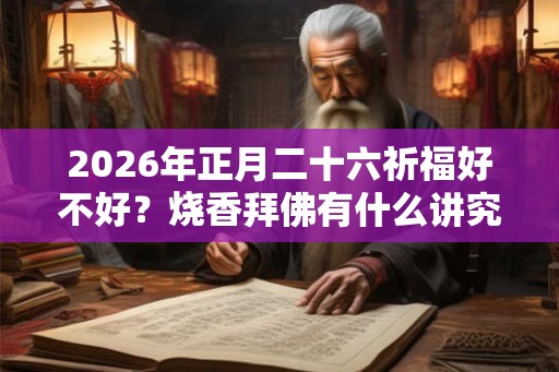 2026年正月二十六祈福好不好？烧香拜佛有什么讲究？