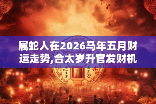 属蛇人在2026马年五月财运走势,合太岁升官发财机会