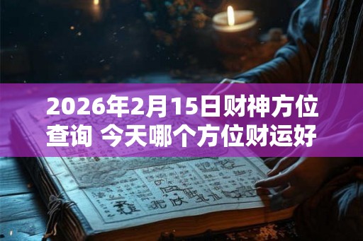 2026年2月15日财神方位查询 今天哪个方位财运好