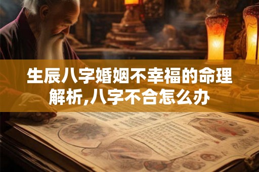 生辰八字婚姻不幸福的命理解析,八字不合怎么办
