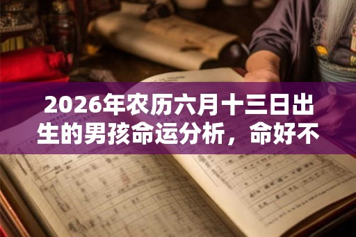 2026年农历六月十三日出生的男孩命运分析，命好不好？