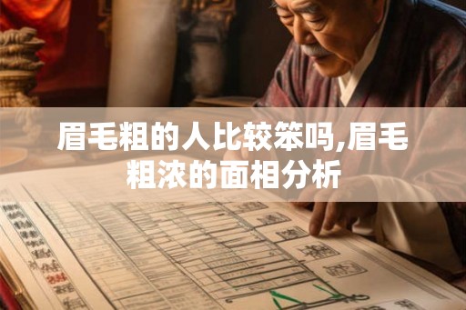 眉毛粗的人比较笨吗,眉毛粗浓的面相分析