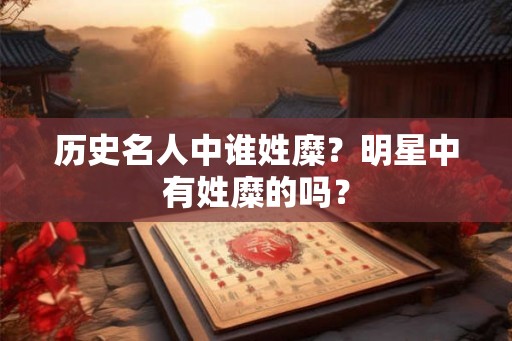 历史名人中谁姓糜？明星中有姓糜的吗？