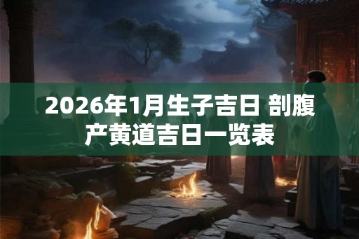 2026年1月生子吉日 剖腹产黄道吉日一览表