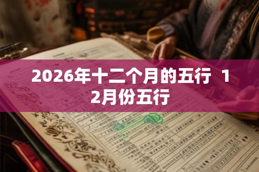 2026年十二个月的五行  12月份五行