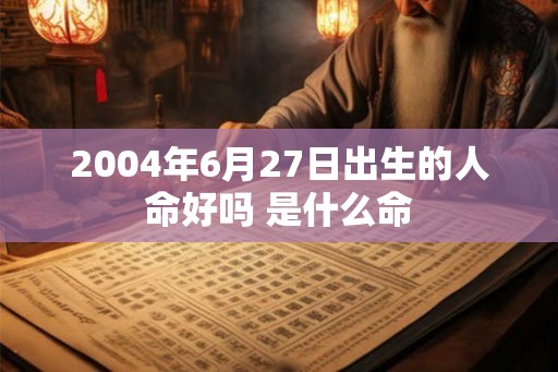 2004年6月27日出生的人命好吗 是什么命