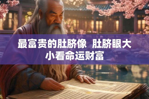 最富贵的肚脐像  肚脐眼大小看命运财富