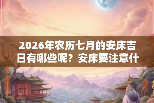 2026年农历七月的安床吉日有哪些呢？安床要注意什么呢？