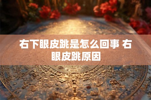 右下眼皮跳是怎么回事 右眼皮跳原因