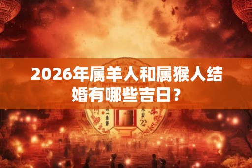 2026年属羊人和属猴人结婚有哪些吉日？