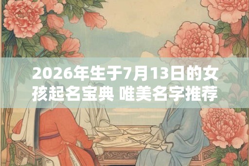 2026年生于7月13日的女孩起名宝典 唯美名字推荐！
