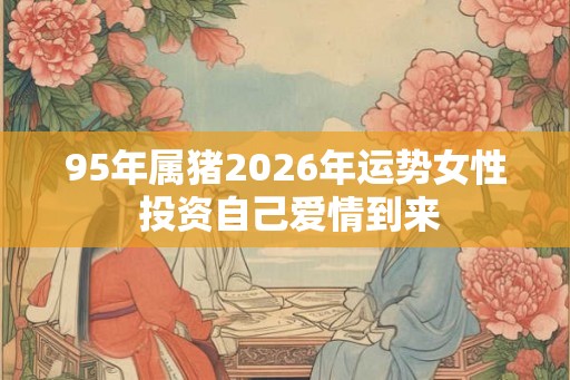 95年属猪2026年运势女性 投资自己爱情到来 95年属猪2026年运势女性 投资自己爱情到来