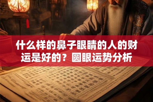 什么样的鼻子眼睛的人的财运是好的？圆眼运势分析