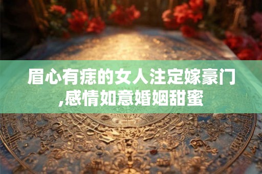 眉心有痣的女人注定嫁豪门,感情如意婚姻甜蜜