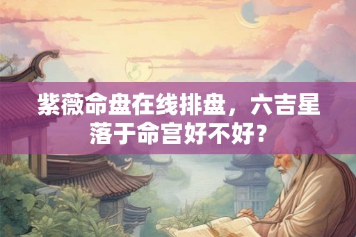 紫薇命盘在线排盘，六吉星落于命宫好不好？