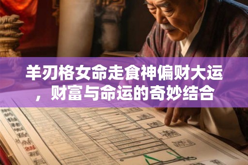 羊刃格女命走食神偏财大运，财富与命运的奇妙结合