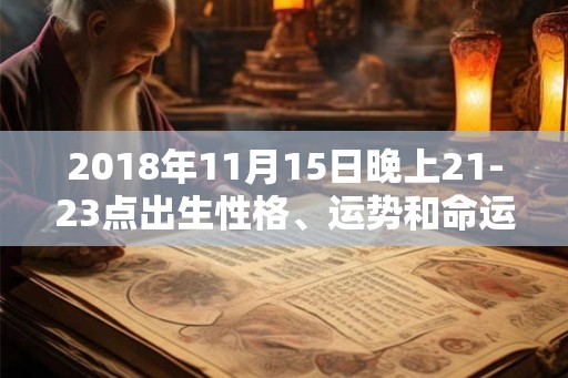 2018年11月15日晚上21-23点出生性格、运势和命运