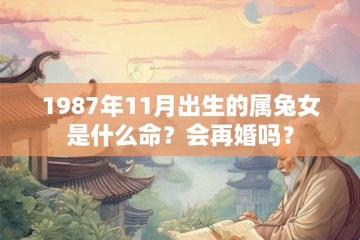 1987年11月出生的属兔女是什么命?会再婚吗? 1987年11月出生的属兔女是什么命?会再婚吗?
