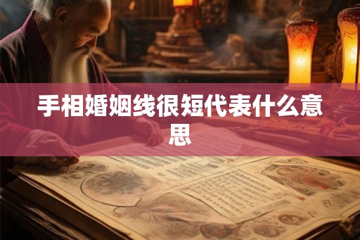 手相婚姻线很短代表什么意思 手相婚姻线很短代表什么意思