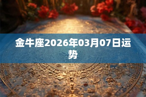 金牛座2026年03月07日运势