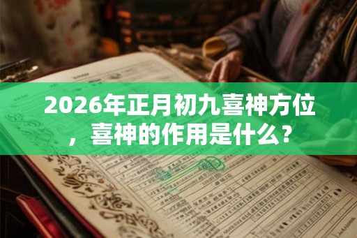 2026年正月初九喜神方位，喜神的作用是什么？