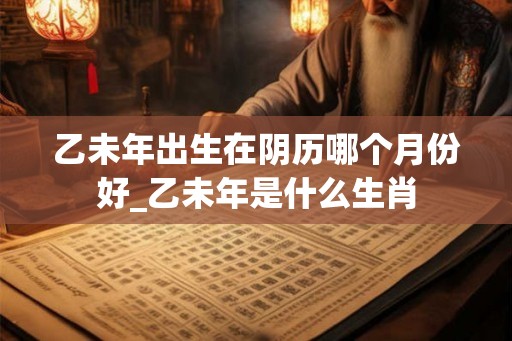 乙未年出生在阴历哪个月份好_乙未年是什么生肖