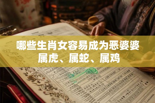 哪些生肖女容易成为恶婆婆 属虎、属蛇、属鸡