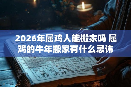 2026年属鸡人能搬家吗 属鸡的牛年搬家有什么忌讳