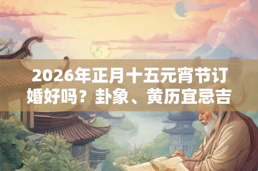 2026年正月十五元宵节订婚好吗？卦象、黄历宜忌吉凶详解！