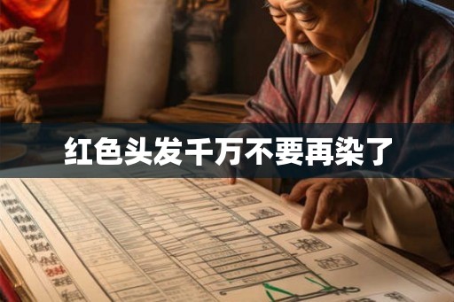 红色头发千万不要再染了