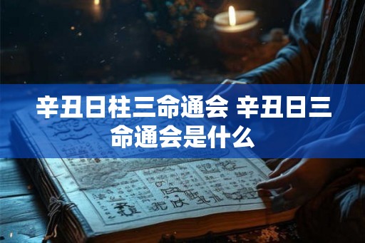 辛丑日柱三命通会 辛丑日三命通会是什么