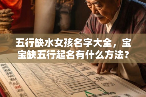 五行缺水女孩名字大全，宝宝缺五行起名有什么方法？