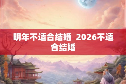 明年不适合结婚  2026不适合结婚